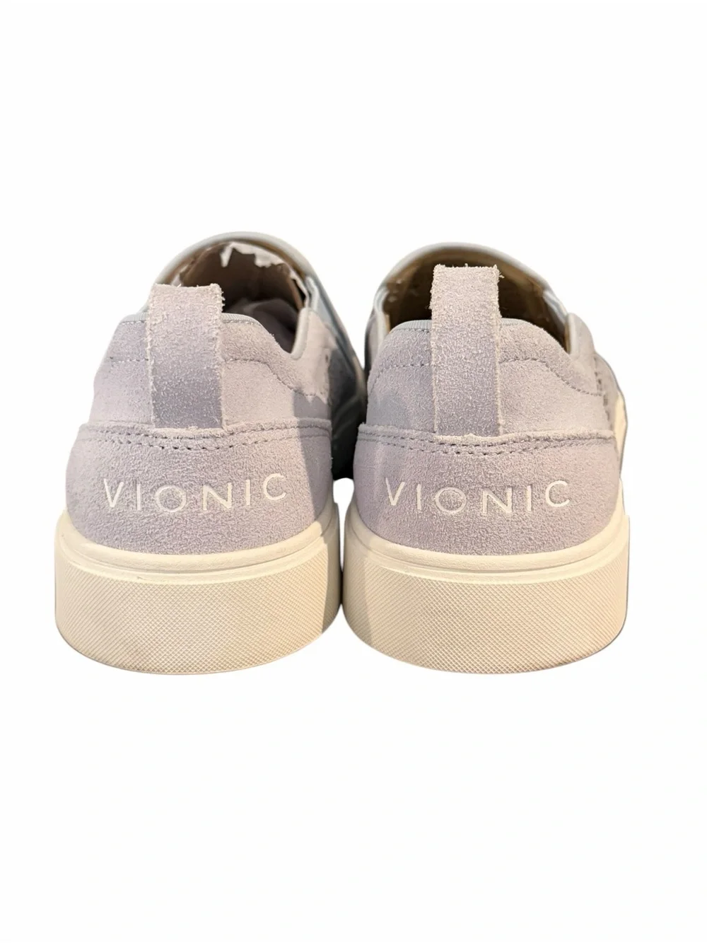 Vionic Kimmie Perforated Slip On Sneakers Light Blue Suede Comfort Shoes 6 W